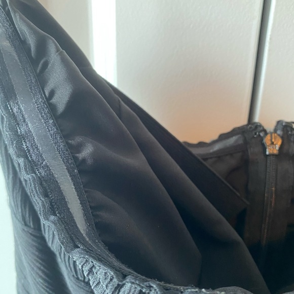 J. Crew Emily black strapless silk chiffon dress 2 - Picture 4 of 9